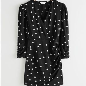 & other stories polka dot mini dress